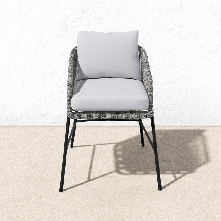 Margit Metal Outdoor Dining Armchair with Cushion